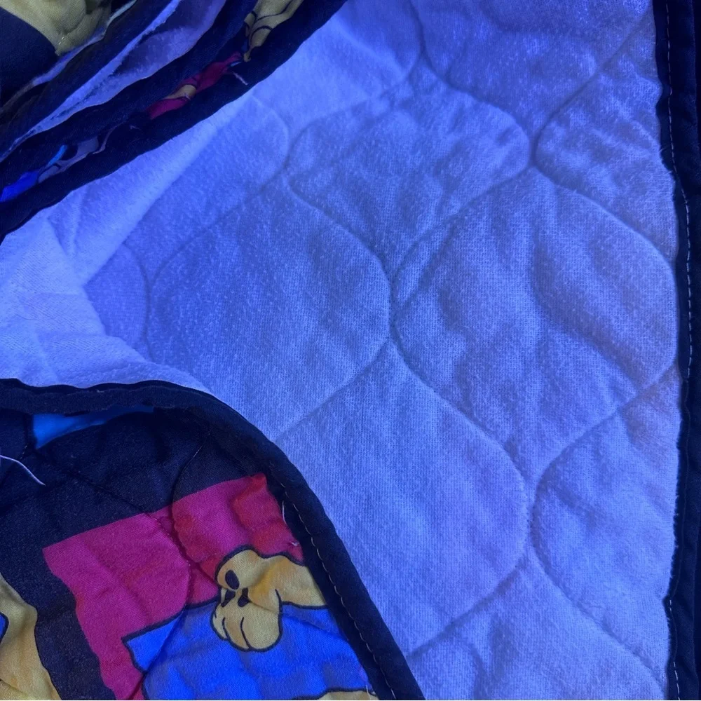 Disney Mickey Mouse Colorful Quilt - Blue, Red, Yellow size 40” x 52”
